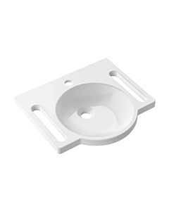 Hewi Mineralguss-Waschtisch 950.11.501 45 x 40 cm, mit Hahnloch, ohne Überlauf, weiß