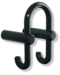 Hewi 801 Garderoben-Doppelhaken 801.90.03150 stahlblau, Haken nach hinten