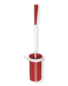 Hewi System 800 K toilet brush set 800.20.2009933 Behälter plastic, Halter and brush rubinrot pure white, rubinrot