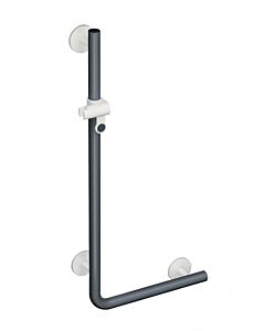 Hewi System 800 K Winkelgriff 950.33.2S9192 Sonderlänge, Brausehalter, Stützen und Rosetten signalweiß, anthrazitgrau