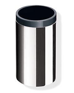 Hewi System 162 cup 162.04.1104090 deep black, chrome-plated wall bracket
