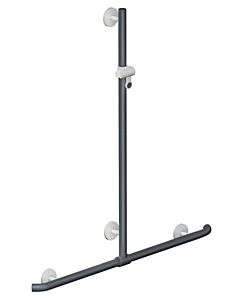 Hewi System 800 K handrail 950.35.4509997 1250 x 812 mm, light gray, with sliding shower rail