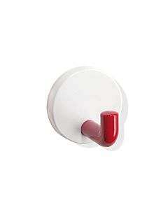 Hewi System 800 K crochet simple 800.90.0309933 capuchon rosace blanc pur, rubinrot , 45mm