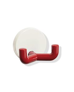 Hewi System 800 K double hook 800.90.0409933 rosette cap pure white, rubinrot , 43.5mm