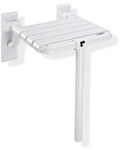 Hewi 801 Klappsitz 801.51.202S98 345 x 408 mm, signalweiß, mit Bodenstütze