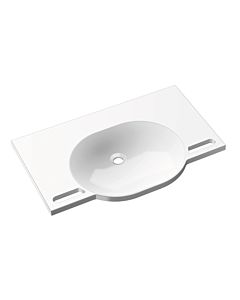 Hewi vasque en fonte minérale 950.11.600 85 x 55 cm, sans trou pour robinet ni trop-plein, blanc