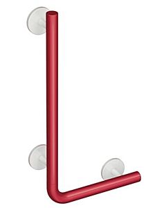 Hewi System 800 K Winkelgriff 950.22.1S9933 Sonderlänge, Stützen und Rosetten reinweiß, rubinrot