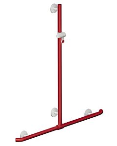 Hewi System 800 K Duschhandlauf 950.35.4S9133 Sonderlänge, rubinrot, mit verschiebbarer Brausehalterstange
