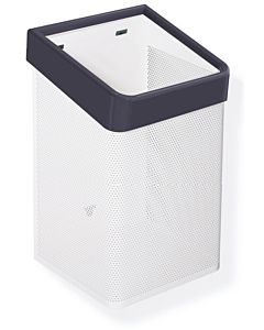 Hewi 477 paper towel basket 477.05.2001292 perforated sheet white, anthracite gray, for 60 l bags