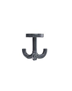 Hewi 477 hook 477.90.05292 3-way, rotatable, over 15mm thickness, anthracite gray