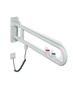 Hewi 801 Bras de support en E 801.50.72598 900 mm, blanc de sécurité, touche affleurante / fonction, anneau rouge