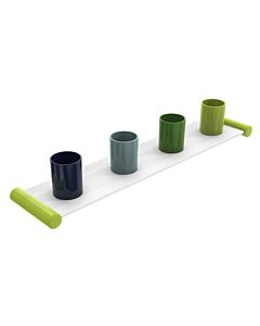 Hewi toothbrush tumbler rack 800.03.40174 4 places, apple green