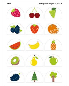 Hewi pictogrammes 33.1771A Série Food &amp; Drink, autocollante, multicolore