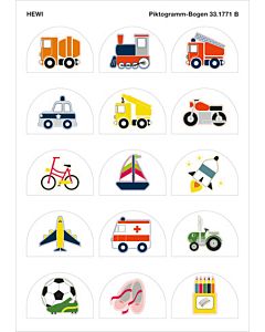 Hewi pictogrammes véhicules série 33.1771B, autocollant, multicolore