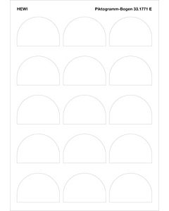 Hewi pictograms 33.1771E blank version, white, self-adhesive, multi-colored