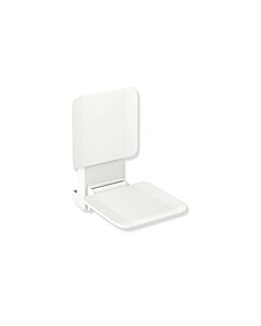Hewi System 900 Einhängesitz 900.51.10060AS 350 x 533 x 526 mm, Edelstahl pulverbeschichtet weiß matt, matt weißer Kunststoff