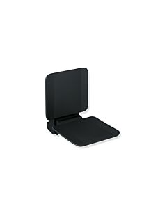 Hewi Siège suspendu système 900 900.51.10660CV 350 x 443 x 526 mm, acier inoxydable thermolaqué noir mat, plastique noir mat