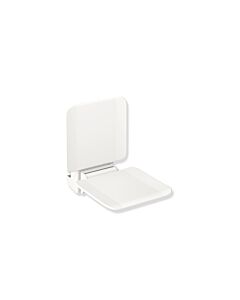 Hewi System 900 hanging seat 900.51.10660AS 350 x 443 x 526 mm, stainless steel powder-coated white matt, matt white plastic