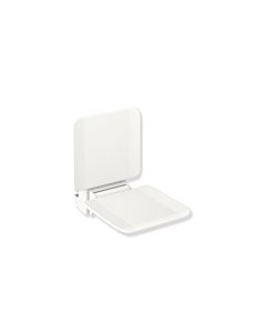 Hewi System 900 hanging seat 900.51.10660AS 350 x 443 x 526 mm, stainless steel powder-coated white matt, matt white plastic
