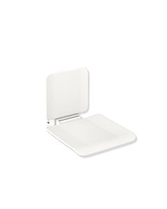 Hewi System 900 hanging seat 900.51.10860AS 450 x 443 x 637 mm, stainless steel powder-coated white matt, matt white plastic