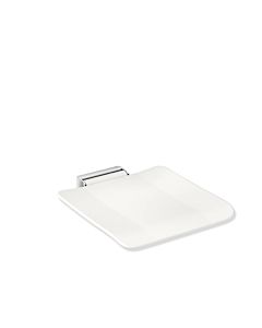 Hewi Siège rabattable mobile System 900 900.51.4014098 450 x 112 x 450 mm, acier inoxydable chromé, polyamide blanc de sécurité