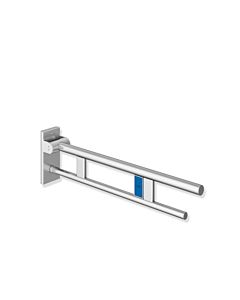 Hewi Bras de support système 900 900.50.120XA saillie 850 mm, acier inoxydable satiné, gauche, déverrouillage radio