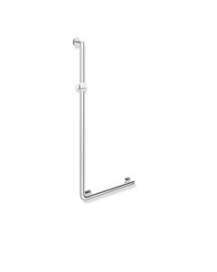 Hewi Système 900 Poignée d&#39;angle avec support de douche 900.33.2024098 1250 x 450 mm, support de douche blanc de signalisation, version gauche