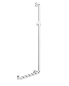Hewi System 900 Poignée d&#39;angle avec support de douche 900.33.203XA98 1250 x 600 mm, support de douche blanc de signalisation, version gauche