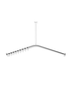 Hewi System 900 curtain rod 900.34.10440 1487 x 1487 mm, 28 curtain rings, chrome-plated stainless steel