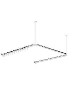 Hewi système 900 900.34.30240 1487 x 1475 x 1487 mm, 46 anneaux de rideau, acier inoxydable chromé