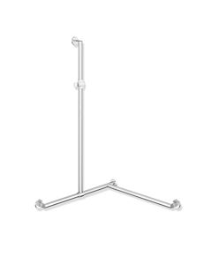 Hewi System 900 main courante de douche 900.35.3S0XA98 600-1250 x 475-1800 x 475-1800 mm, support de douche blanc de sécurité, version droite