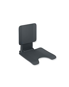 Hewi Siège suspendu système 900 900.51.10460AF 450 x 533 x 637 mm, acier inoxydable thermolaqué, anthracite mat, plastique anthracite mat