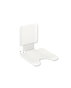 Hewi System 900 hanging seat 900.51.10460AS 450 x 533 x 637 mm, stainless steel powder-coated white matt, matt white plastic