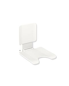 Hewi System 900 hanging seat 900.51.10460AS 450 x 533 x 637 mm, stainless steel powder-coated white matt, matt white plastic