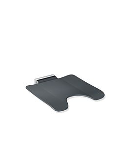 Hewi System 900 Klappsitz 900.51.2044092 450 x 112 x 525 mm, Edelstahl verchromt, Polyamid anthrazit, mit Hygieneausschnitt