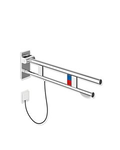 Hewi Bras de support système 900 900.50.13640 saillie 850 mm, acier inoxydable chromé, gauche