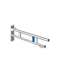 Hewi Bras de support système 900 900.50.16840 saillie 750 mm, acier inoxydable chromé, gauche, porte-papier WC / gâchette de rinçage radio