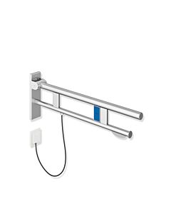 Hewi Bras de support système 900 900.50.184XA saillie 750 mm, acier inoxydable satiné, gauche