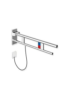 Hewi Bras de support système 900 900.50.15040 saillie 700 mm, acier inoxydable chromé, gauche