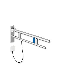 Hewi System 900 hinged support rail 900.50.199XA projection 700 mm, satin stainless steel, left, electric flush release