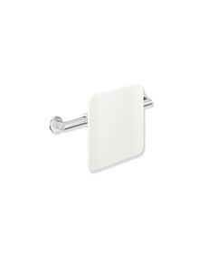 Hewi System 900 back support 900.51.905XA98 Polished stainless steel, polyamide signal white, wall mounting