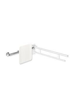 Hewi System 900 back support 900.51.9074098 Chrome-plated stainless steel, polyamide signal white, right