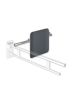 Hewi System 900 dossier 900.51.9084092 acier inoxydable chromé, polyamide anthracite, gauche