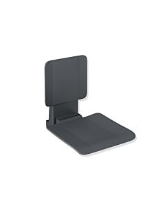 Hewi Siège suspendu système 900 900.51.11260AF 450 x 533 x 650 mm, acier inoxydable thermolaqué, anthracite mat, plastique anthracite mat