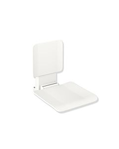 Hewi System 900 hanging seat 900.51.11260AS 450 x 533 x 650 mm, stainless steel powder-coated white matt, matt white plastic