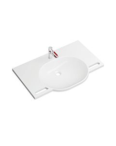 Hewi set de lavabo en fonte minérale 950.19.01584 85x55cm, blanc , avec mitigeur lavabo , umbra