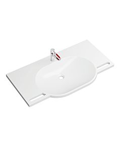 Hewi Mineralguss-Waschtischset 950.19.01997 100x55cm, mit Waschtischarmatur, lichtgrau