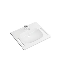 Hewi M40 set de lavabo en fonte minérale 950.19.029 65x55cm, blanc , avec mitigeur lavabo AQ1.12M10340