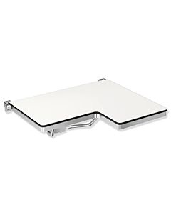 Hewi System 900 folding shower seat 900.51.206XA 692 x 538 mm, left, L-shaped, satin finished