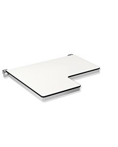 Hewi System 900 Duschklappsitz 900.51.207XA 692 x 538 mm, rechts, L-förmig, matt geschliffen